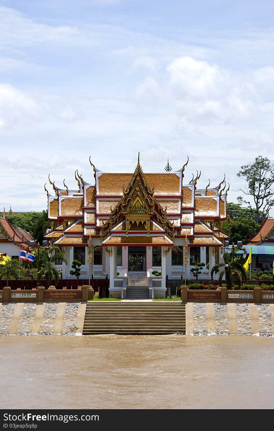 Ksatra Ram temple. Thai temples in Ayutthaya. Ksatra Ram temple. Thai temples in Ayutthaya