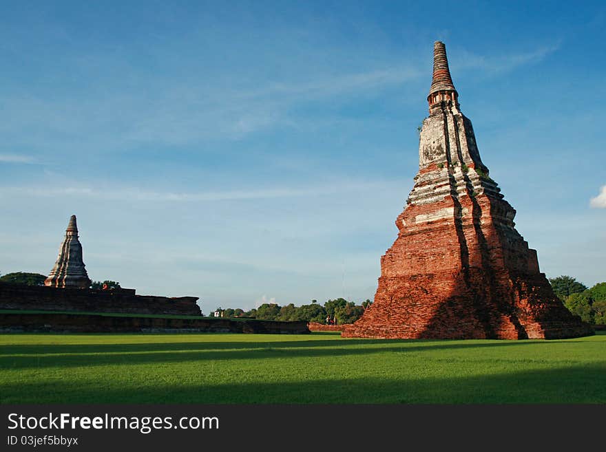 Old pagoda at Ayutthaya in Thailand