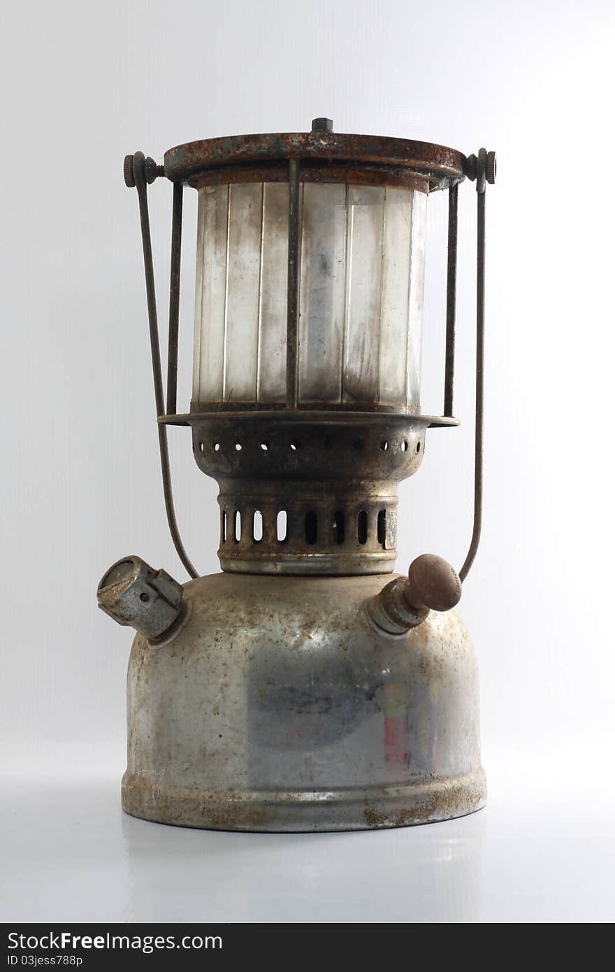 One old lamp on white background