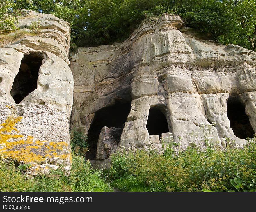 Anchor Church Caves beside the Old River Trent near Ingleby just south of Derby. U.K. Anchor Church Caves beside the Old River Trent near Ingleby just south of Derby. U.K