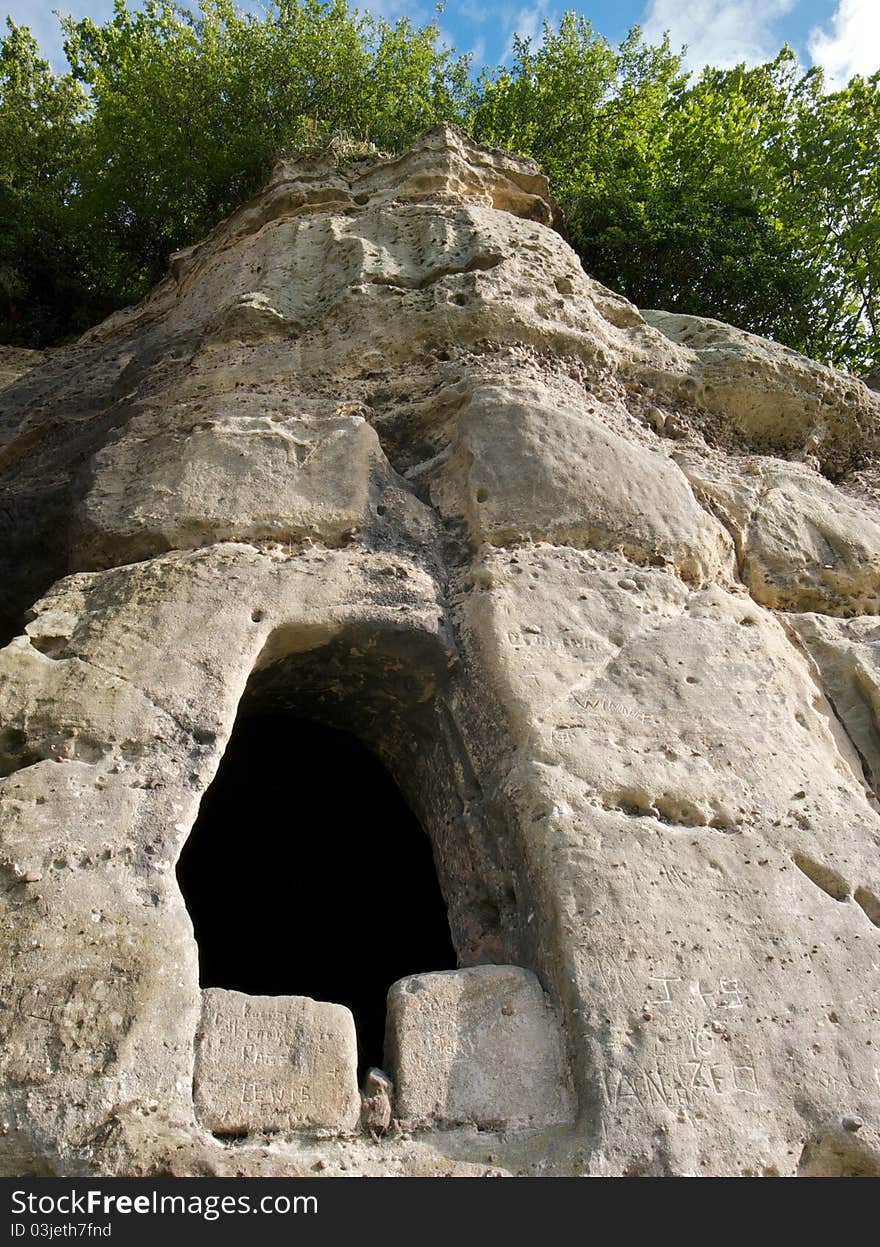 Anchor Church Caves beside the Old River Trent near Ingleby just south of Derby. U.K. Anchor Church Caves beside the Old River Trent near Ingleby just south of Derby. U.K