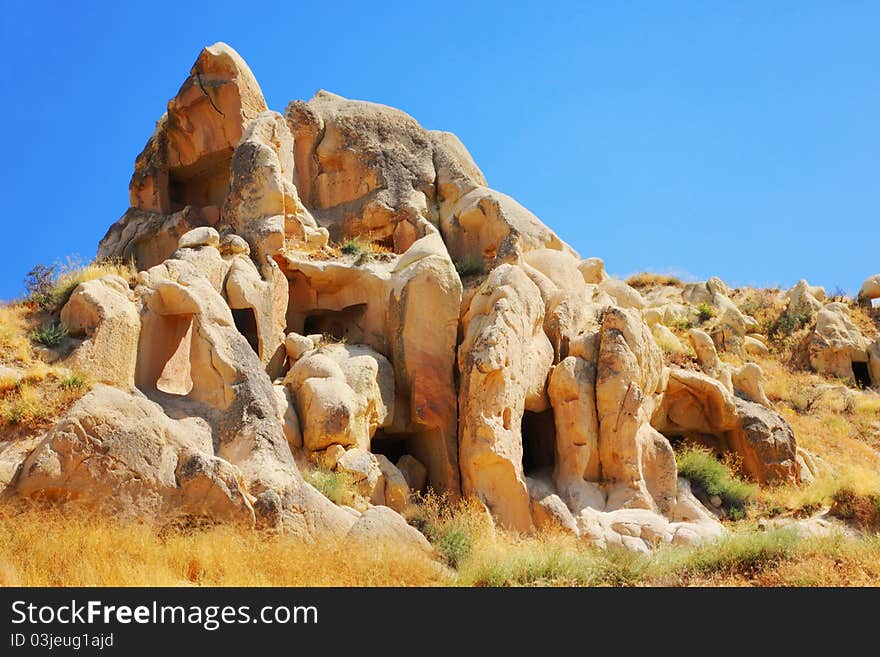 Stone formation in Cappadocia, Turkey