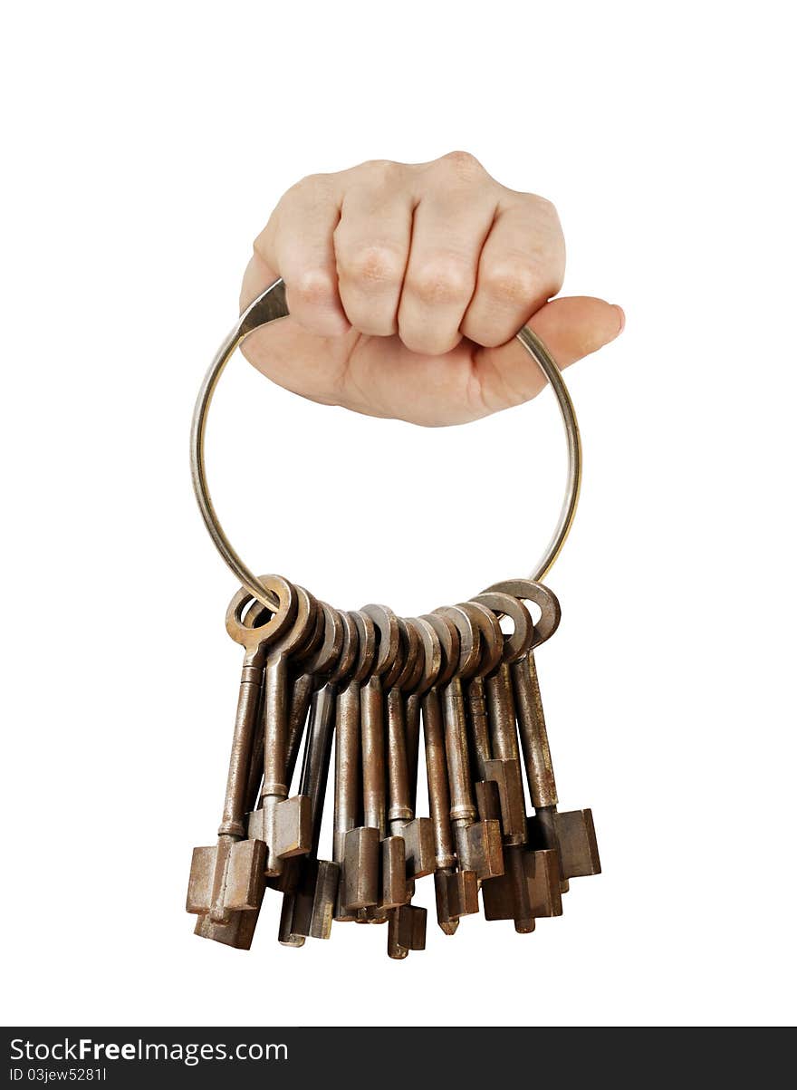 Fist with bunch of keys