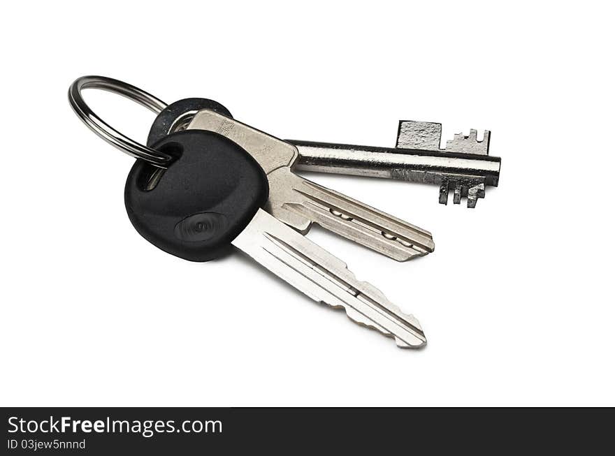 Isolated Keys on White with Clipping Path