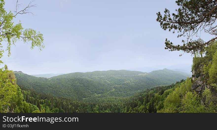 North Caucasus mountains in summer