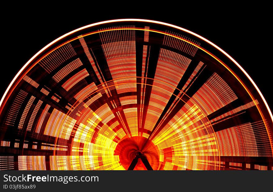 Lighted Giant Wheel at Night