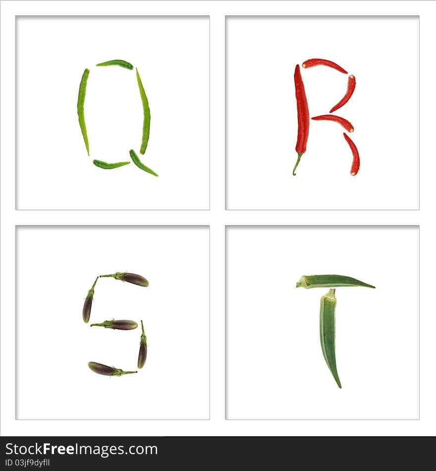 Fonts From Vegetable