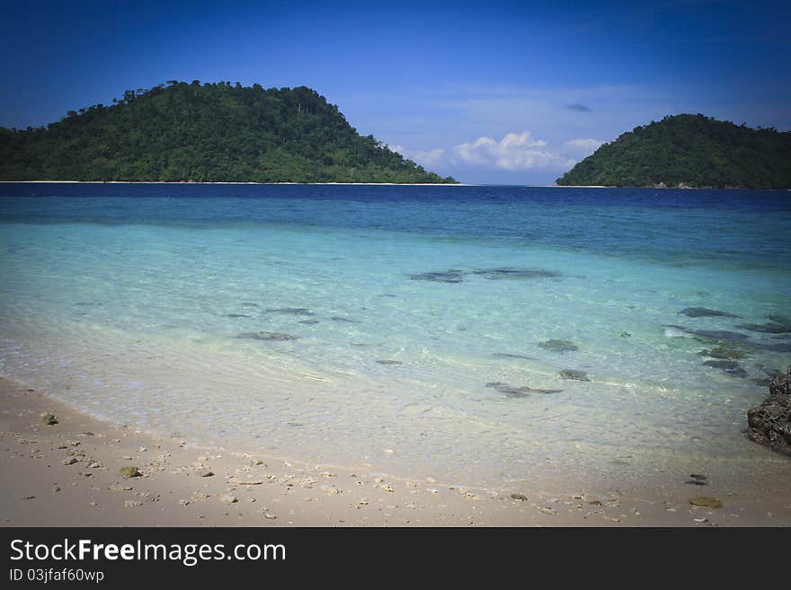 Andaman sea and clear water at Sutul Province in southern Thailand