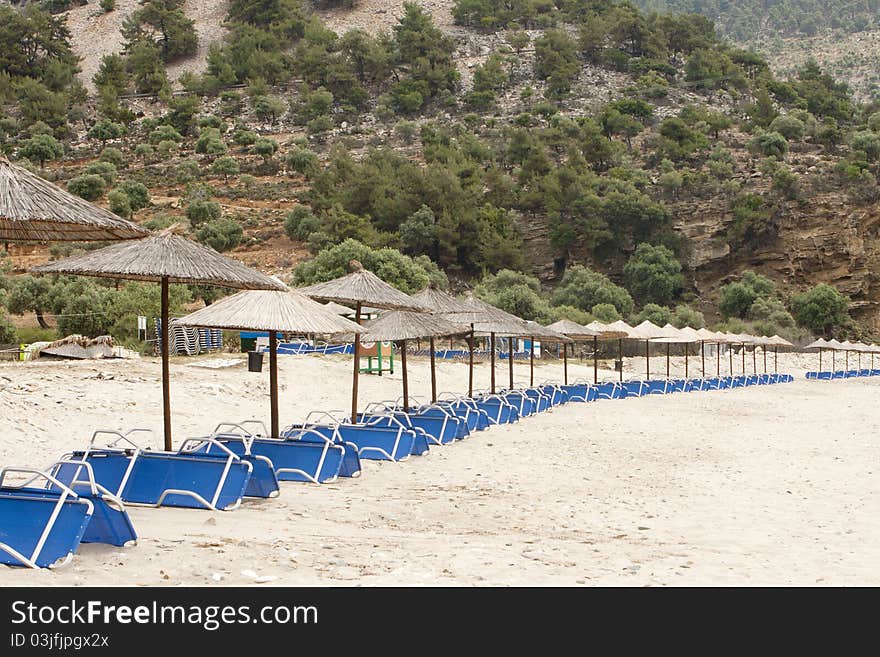 Ready for summer season, Livadi Beach - Thassos Island