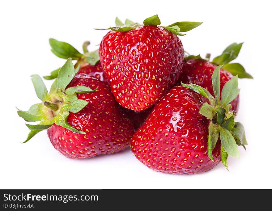 Pile of fresh strawberries