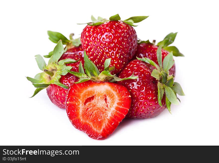 Pile of fresh strawberries