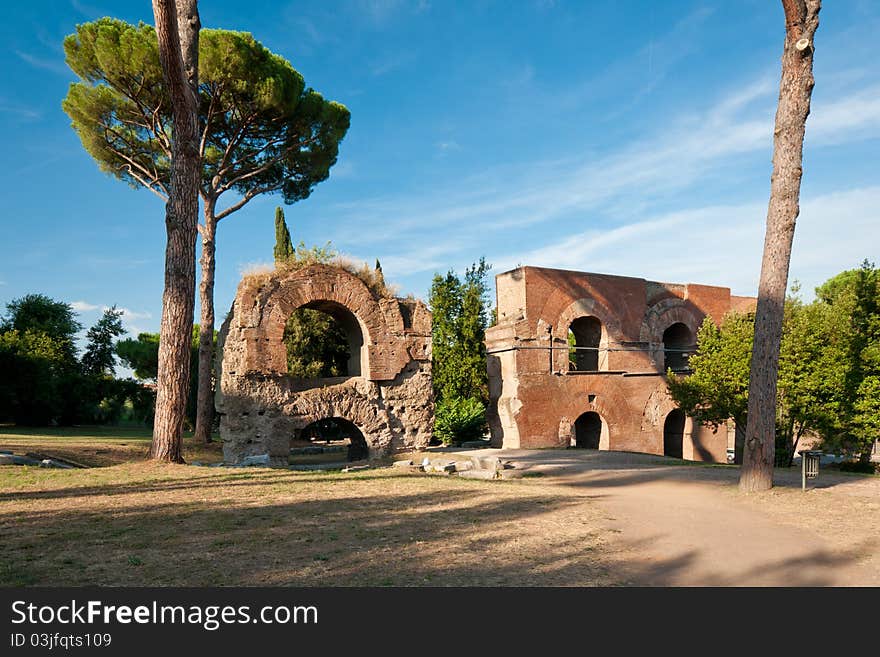 View at the Domus Severiana in Roman Forum, Italy