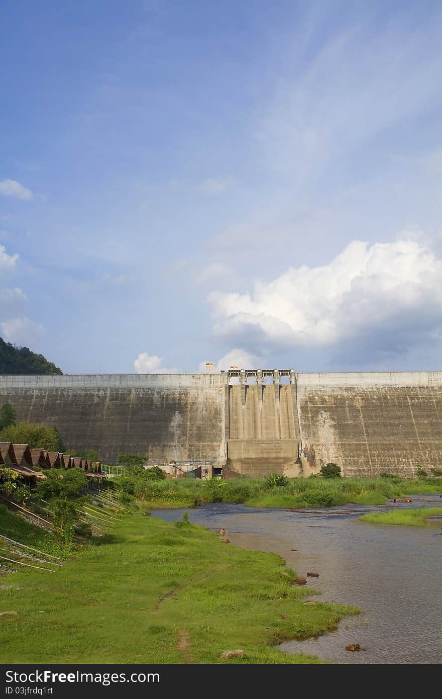 Khun Dan Prakarnchon dam Nakhonnayok province Thailand