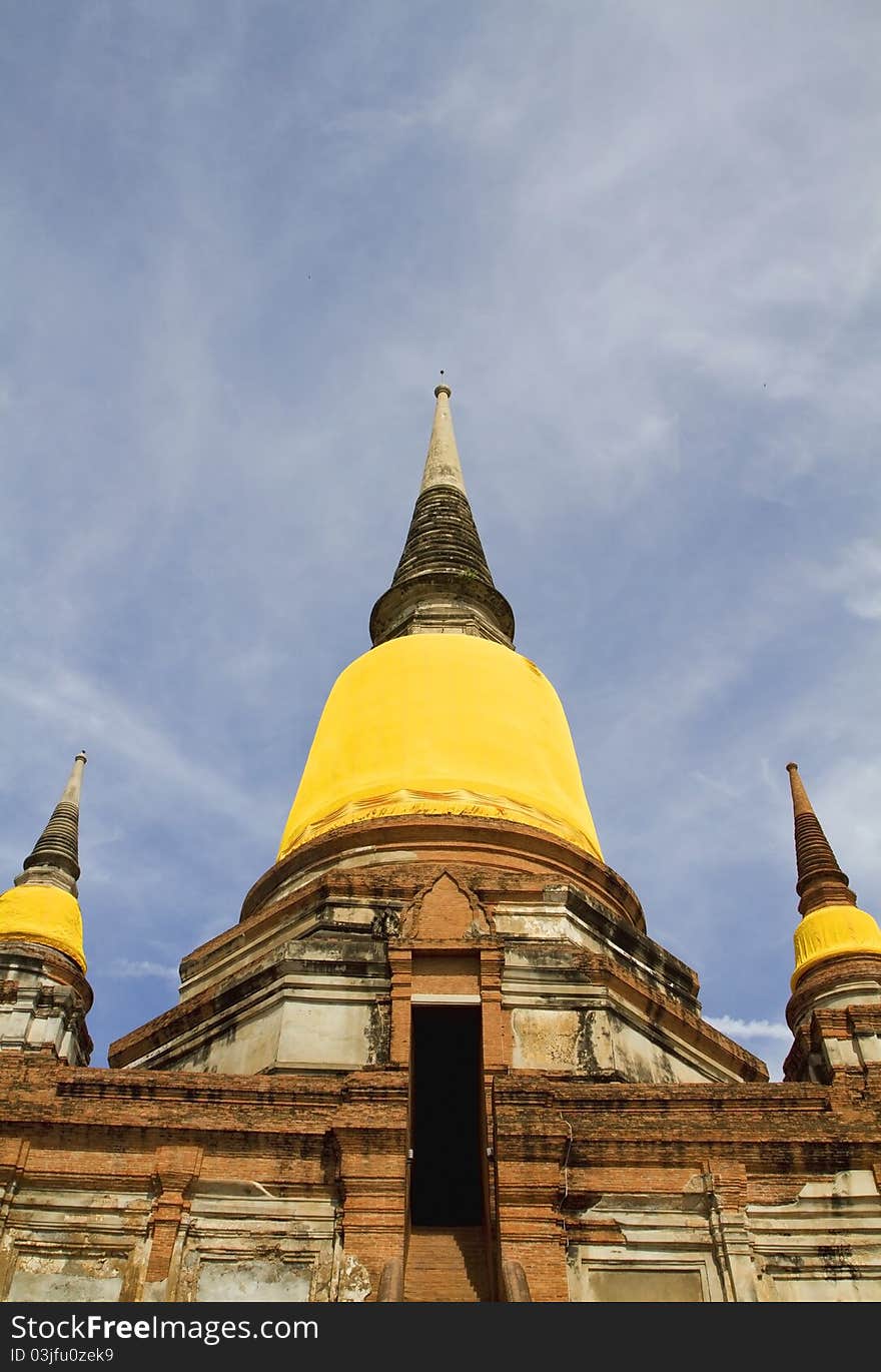 Wat Yai Chai Mongkhon in Ayutthaya, Thailand. Wat Yai Chai Mongkhon in Ayutthaya, Thailand