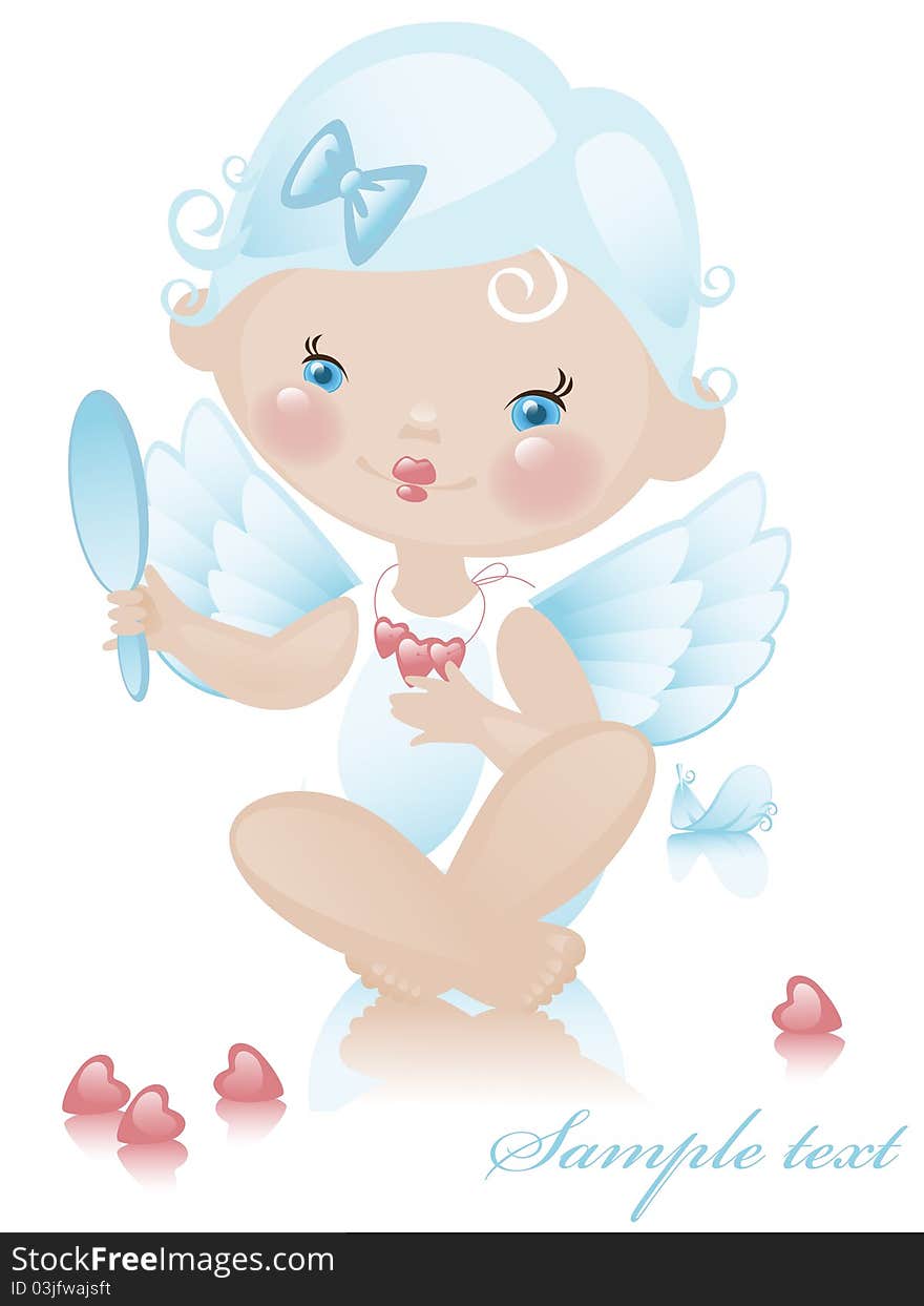 Angel with hearts. valentine 3. Similar in a portfolio. Angel with hearts. valentine 3. Similar in a portfolio