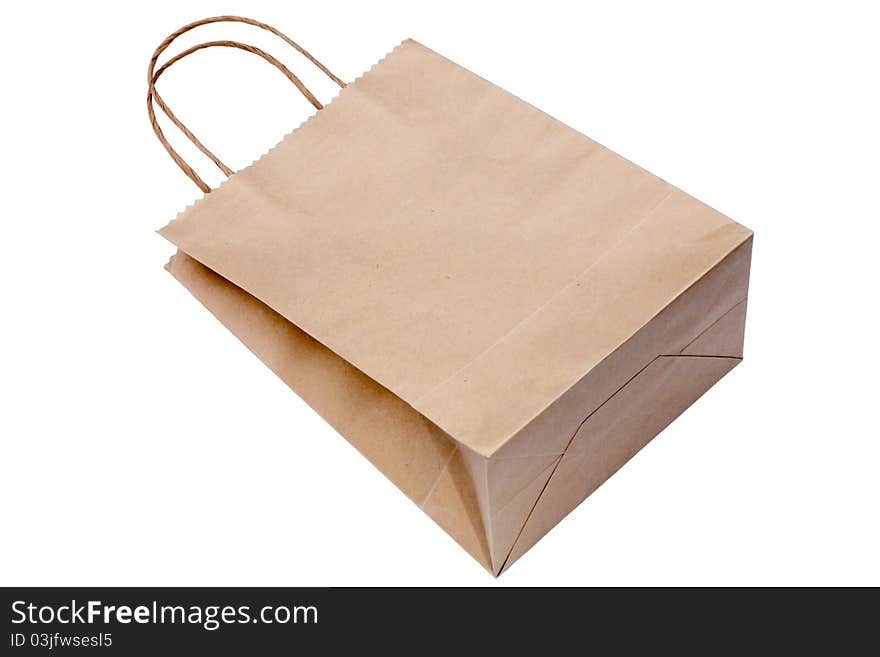 Bag and brown on a white background. Bag and brown on a white background.