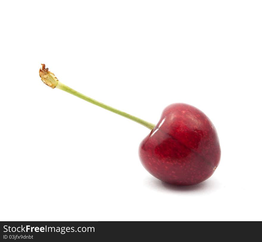 Cherry on a white background