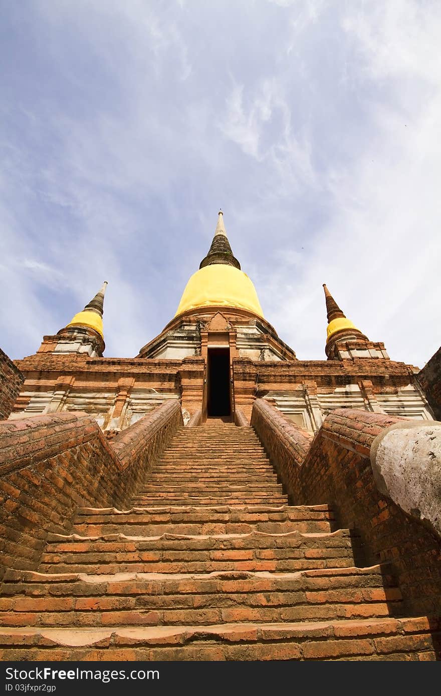 Wat Yai Chai Mongkhon in Ayutthaya, Thailand. Wat Yai Chai Mongkhon in Ayutthaya, Thailand