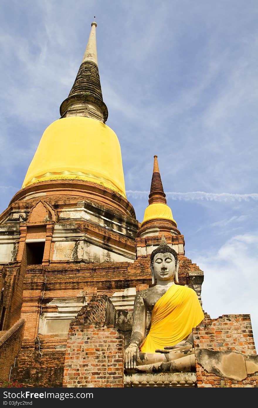 Wat Yai Chai Mongkhon in Ayutthaya, Thailand. Wat Yai Chai Mongkhon in Ayutthaya, Thailand