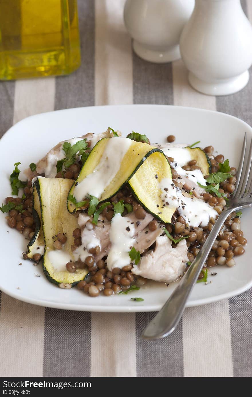 Chicken And Lentil Salad