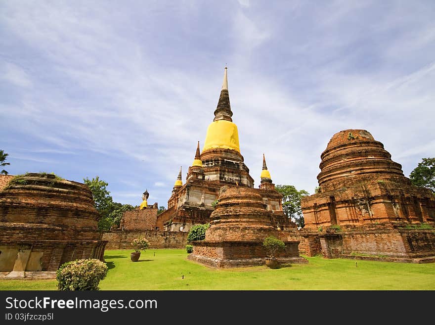 Wat Yai Chai Mongkhon in Ayutthaya, Thailand. Wat Yai Chai Mongkhon in Ayutthaya, Thailand