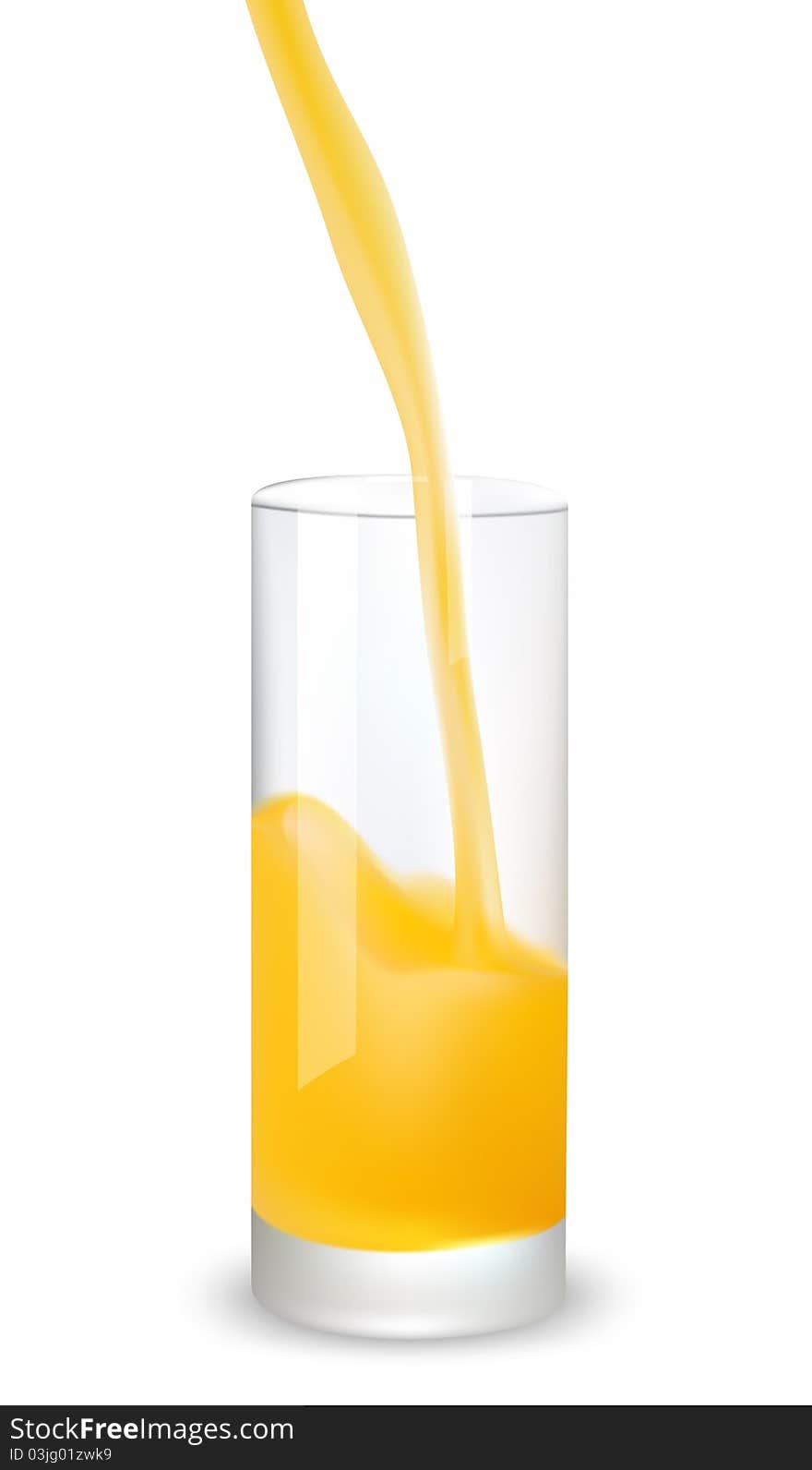 Orange juice splash. Isolated on white background.