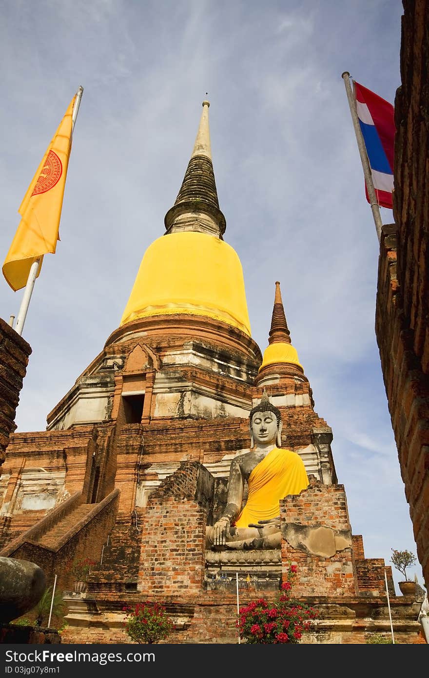 Wat Yai Chai Mongkhon in Ayutthaya, Thailand. Wat Yai Chai Mongkhon in Ayutthaya, Thailand