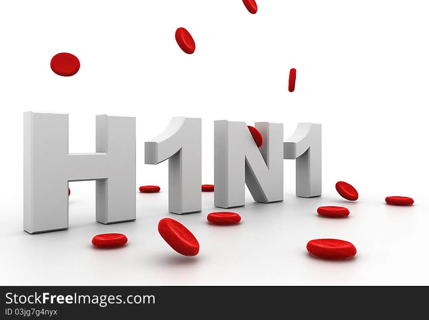 (H1N1) - highly rendering 3d image