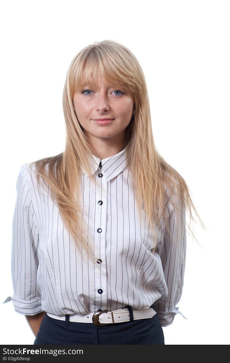 Blond Woman with wind in her hair