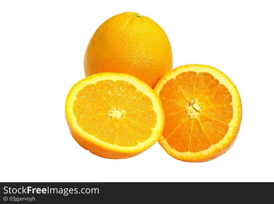 Oranges fruit studio isolated