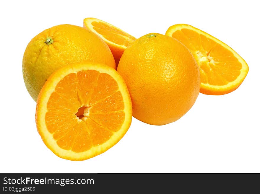 Oranges Fruit Studio Isolated