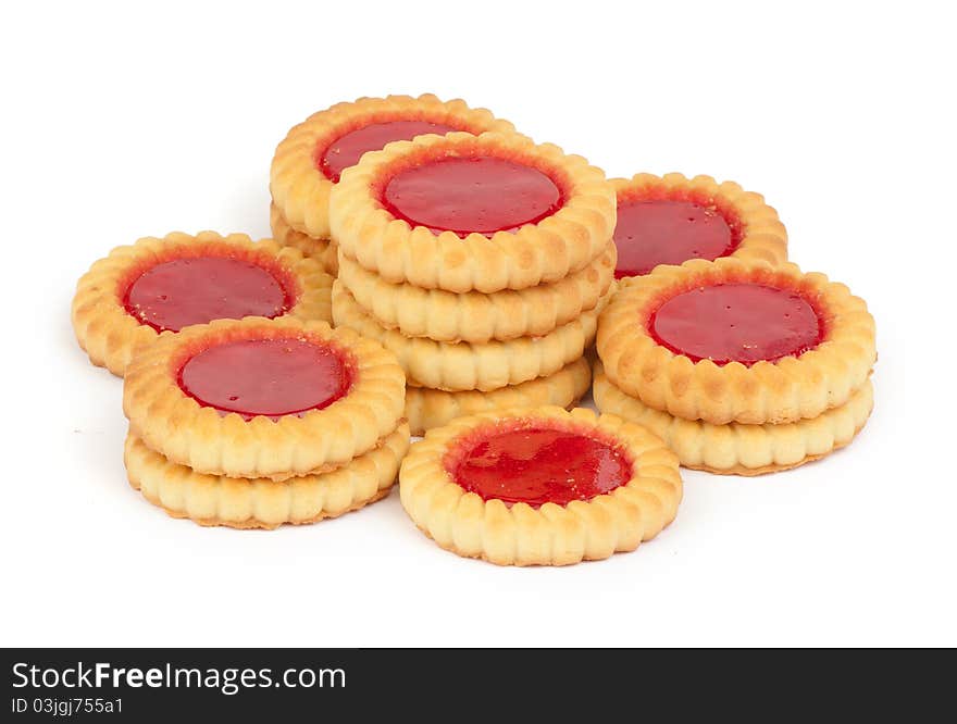 Sweet cookies with jam