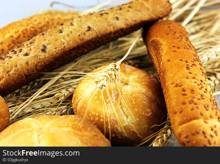 Assortment of freshly baked bread