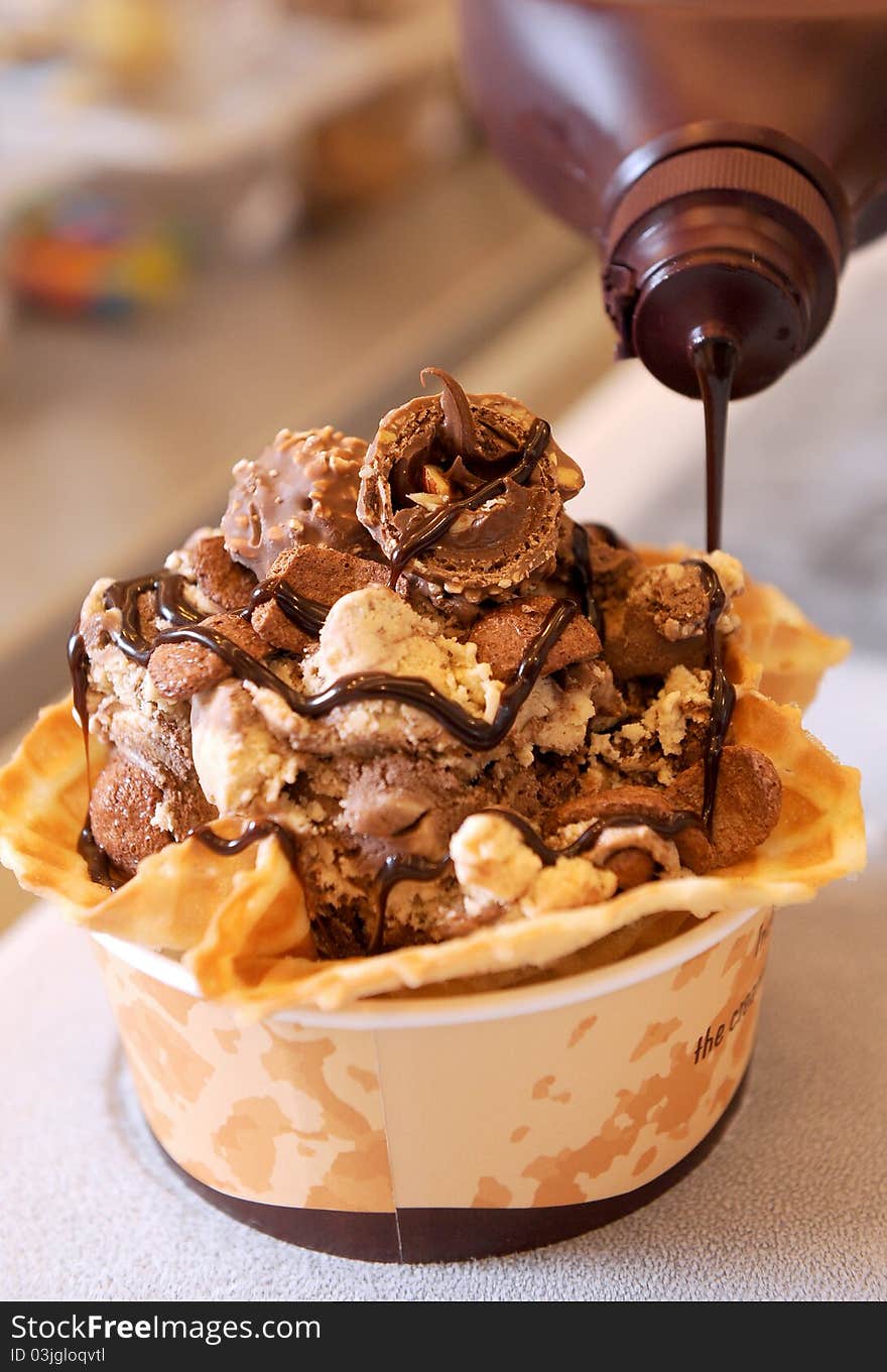 Ice Cream With Chocolate