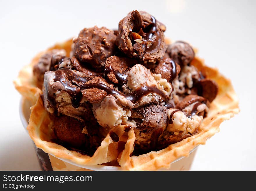 Real gourmet chocolate ice cream