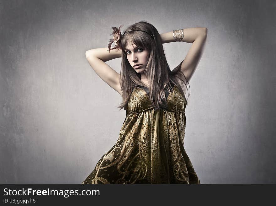 Portrait of a beautiful young woman. Portrait of a beautiful young woman
