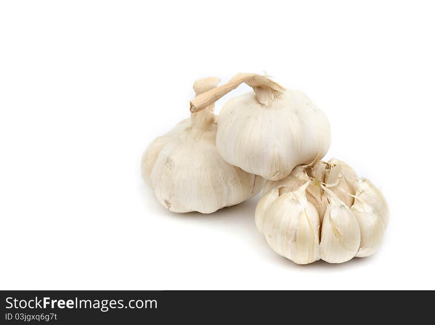 Garlic isolated on white background