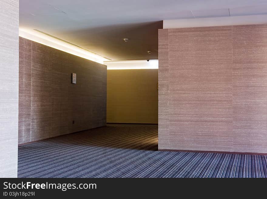 Corridors in the hotel lit with natural light