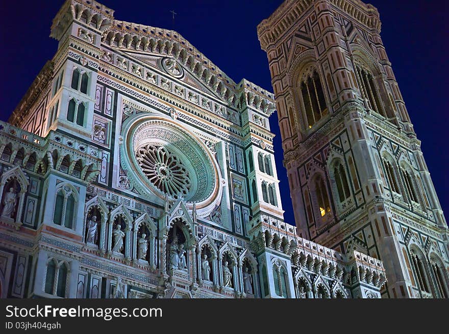 Facade of Cattedrale di Santa Maria del Fiore in Florence, Italy. Facade of Cattedrale di Santa Maria del Fiore in Florence, Italy