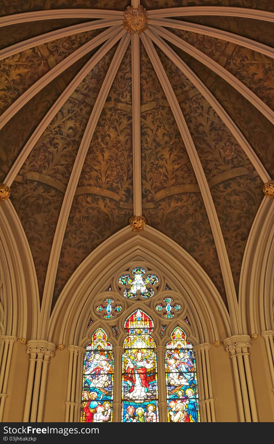 High alter window and dome of St.James Cathedral