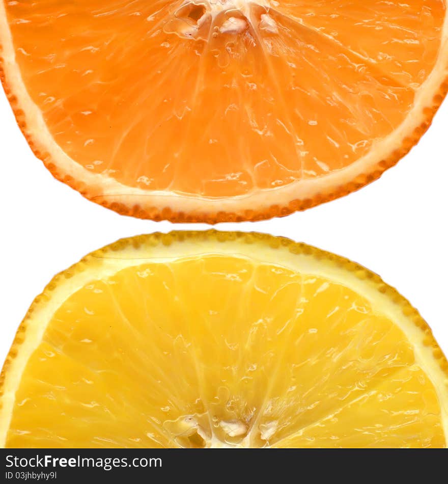 Orange and grapefruit.