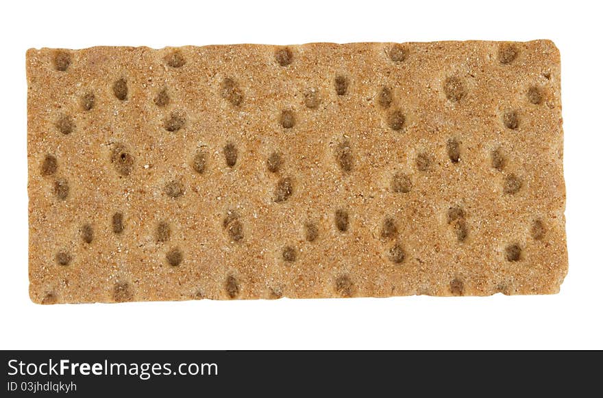 Rye Crisp isolated on  white background. Top view. Rye Crisp isolated on  white background. Top view