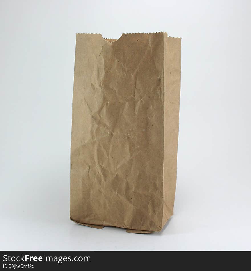 Brown Crumpled paper Bag