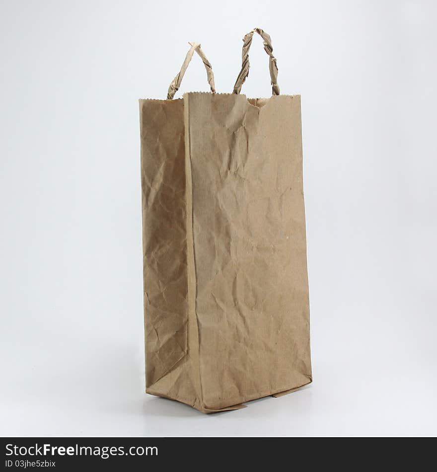 Brown Crumpled paper Bag