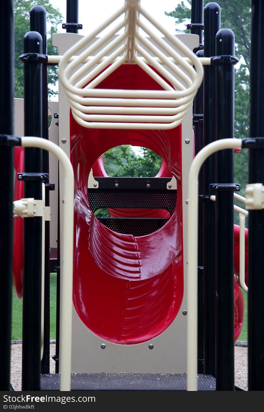 An abstract of a children's play ground represents a type of challenge.