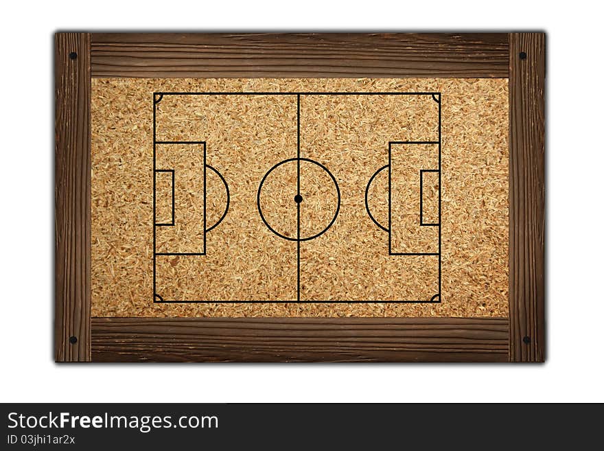 Soccer Field On Wooden Frame