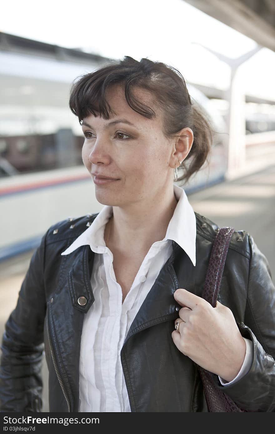 The European Girl And Train