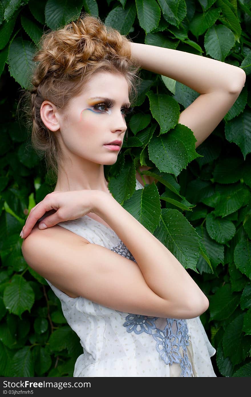 Portrait of a beautiful woman posing at the camera. Portrait of a beautiful woman posing at the camera