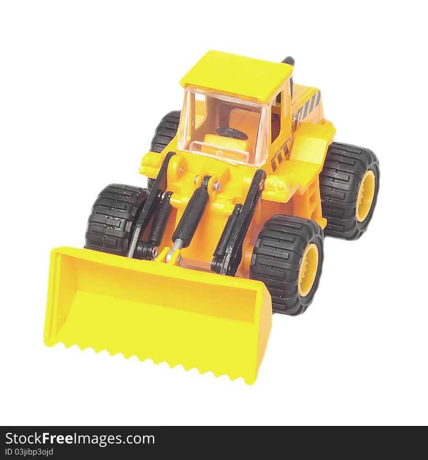 Bulldozer isolated on a white background