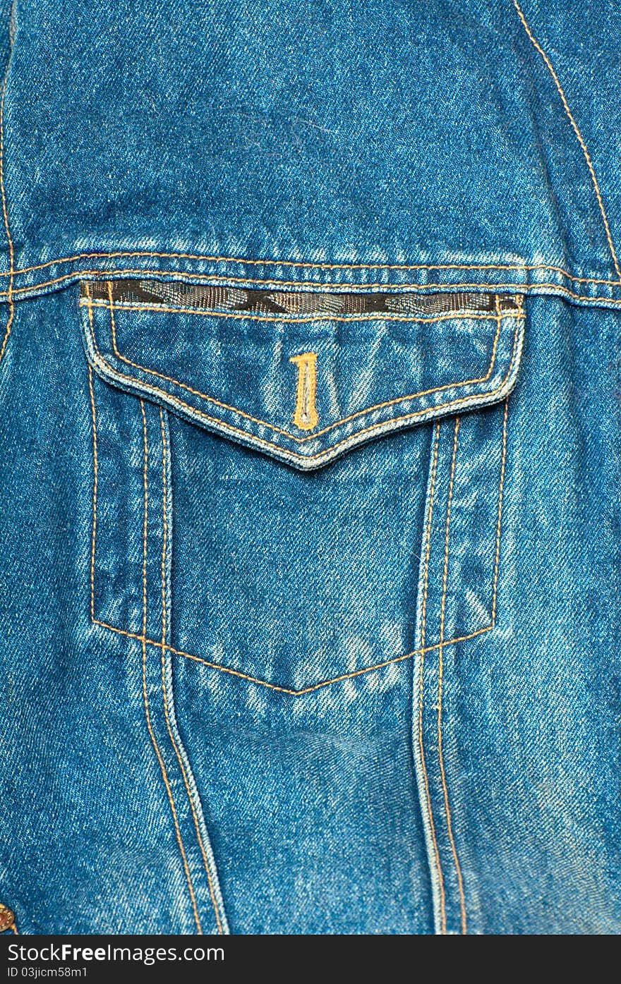 The close up of a jeans texture